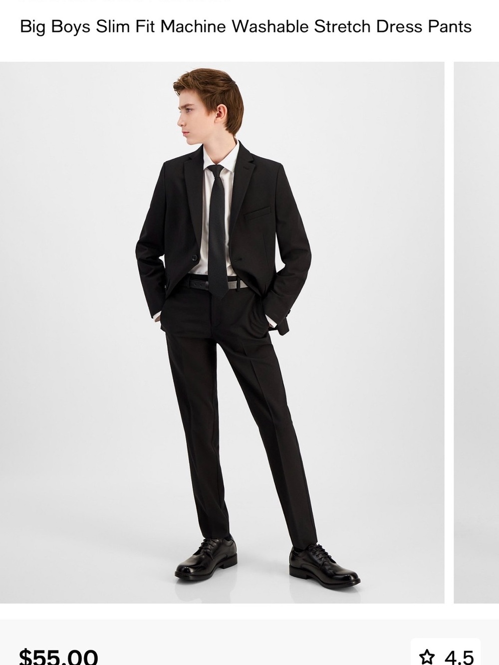 Kenneth Cole Black Slim Fit Two-Piece Suit